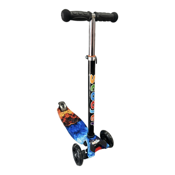 Самокат Scooter с подсветкой колес для девочки и мальчика синий