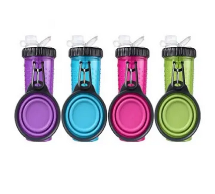 Подвійна пляшечка для води та корму PET DRINK BOTTLE