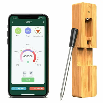 Цифровий Bluetooth термометр з керуванням через телефон, для м'яса, гриля та духовки.