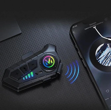 Беспроводная мотогарнитура Y10 на шлем с мягким микрофоном и Bluetooth 5.3