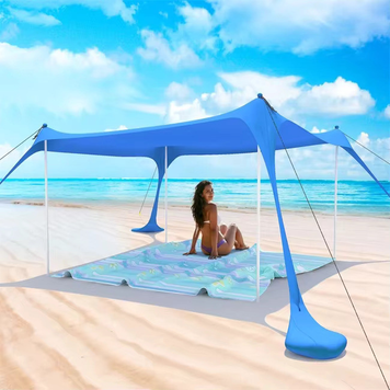 Портативная пляжная тент-палатка 200*210CM , складной прямоугольный тент, парус, защита от солнца