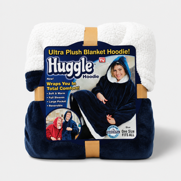 Детский плед-толстовка Худи трансформер Huggle Pets Синий