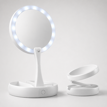 Дзеркало косметичне настільне з LED підсвічуванням
