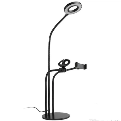 Набір блогера 3в1 Гнучкий штатив з Led кільцем Ring Light + тримачі для телефону та мікрофона на підставці