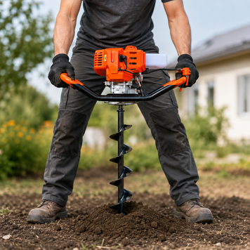 Бензиновый мотобур 52СС (ямобур) Earth Auger + БУР / Двухтактный бензиновый мотобур