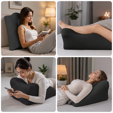 Подушка ортопедична pillow-06 / Подушка клиноподібна для сну з поліестеру / Ортопедична подушка для підтримки тіла Relax Pillow