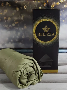 Moss 160х200см., сатиновая простыня на резинке. Belizza Турция