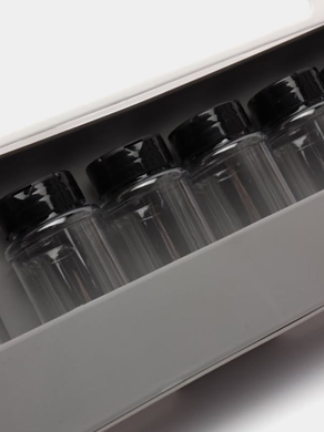 Навесной органайзер и 6 баночек для хранения специй USPICE RACK Grey