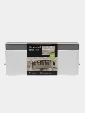 Навесной органайзер и 6 баночек для хранения специй USPICE RACK Grey