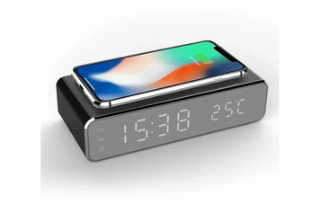 Цифровий годинник з бездротовою зарядкою Digital clock wireless charging