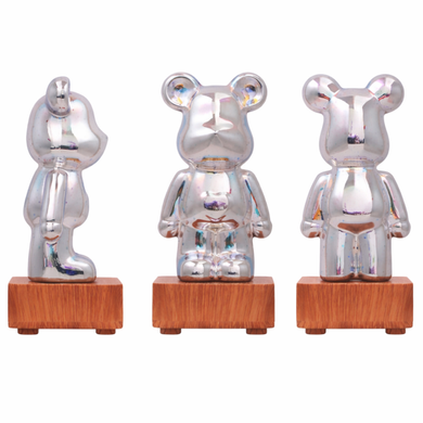 3D лампа Хрустальный Мишка Фейерверк Медведь Bearbick декоративный стеклянный ночник светодиодный светильник 16 цветов LED на аккумуляторе