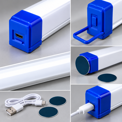 Беспроводная LED-подсветка AND-530 / Аккумуляторная магнитная USB лампа / Аварийная лампа 52 см