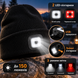 Аккумуляторная шапка с LED-фонариками USB / Шапка B028 с двойной подсветкой спереди и сзади
