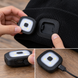 Аккумуляторная шапка с LED-фонариками USB / Шапка B028 с двойной подсветкой спереди и сзади