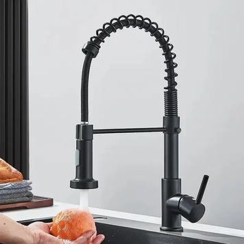 Стильний кухонний змішувач Matte Black Гнучкий кран з обертанням потоку в 360 градусів