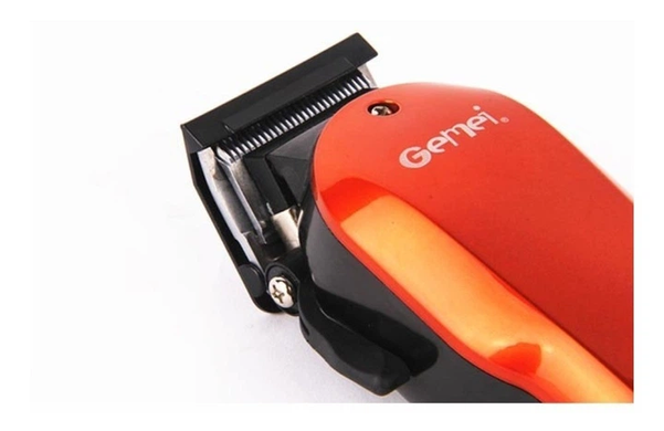 Машинка для стрижки Geemy by Gemei GM-1005 Червона електробритва для волосся та бороди від мережі з нержавіючої сталі з 4 насадками