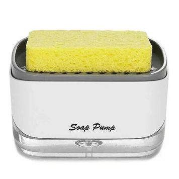 Диспенсер для моющего средства с местом для губки Soap Pump,Органайзер для мочалок с мыльницей