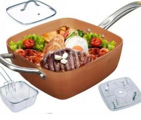 Квадратная сковорода фритюрница на 4,5 л MC-6211