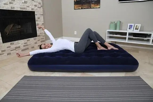 Матрац надувний Avenli Flocked Air Bed Twin 191х73х22см. з насосом