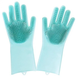 Перчатки для мытья посуды с щеткой KITCHEN GLOVES