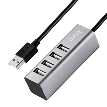 Хаб HUB Hoco HB1 Line Machine ; USB To 4 USB &mdash; Silver