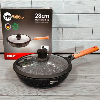 Сковорода с крышкой с антипригарным гранитным покрытием Higher Kitchen НК-319 28 см