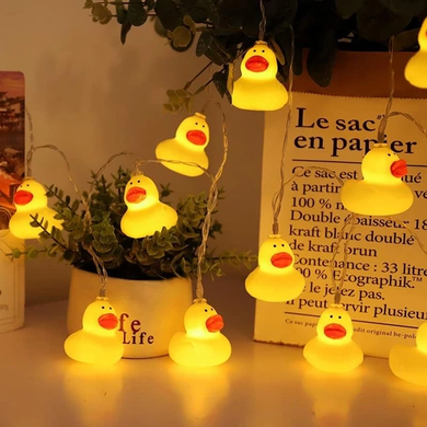 Гірлянда світлодіодна для дитячої кімнати DUCK 1.5 м Гірлянда з 10 гумових міні-качечок